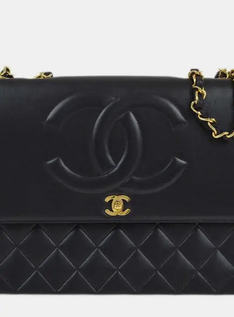 Chanel Classic Flap Maxi Black Lambskin Leather Shoulder Bag