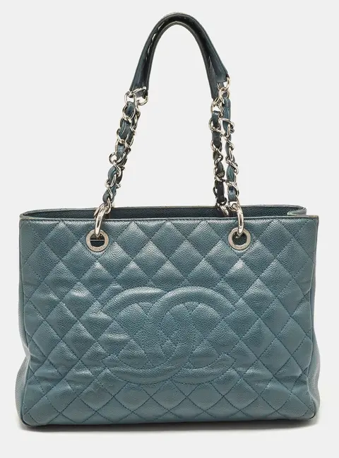 Chanel GST Large Blue Leather Shopper Tote