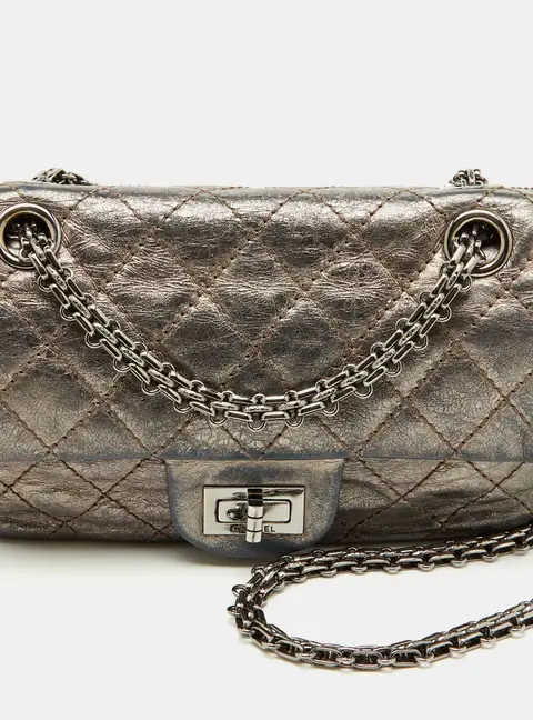 Chanel Metallic Quilted Leather Reissue 2.55 Reissue Mini Flap Bag
