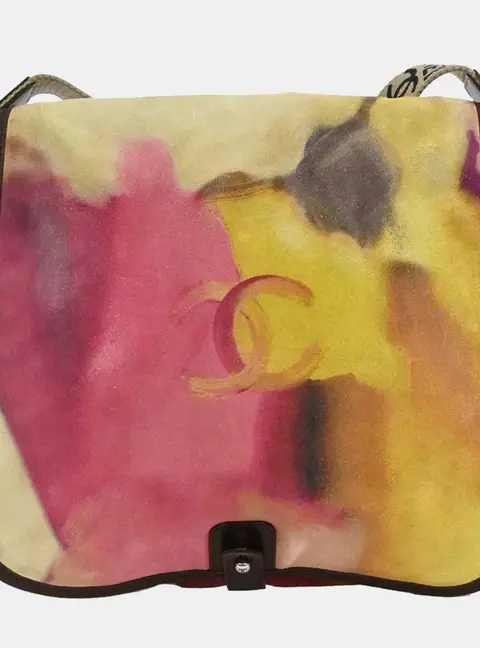 Chanel Flower Power Medium Multicolour Suede Messenger Bag