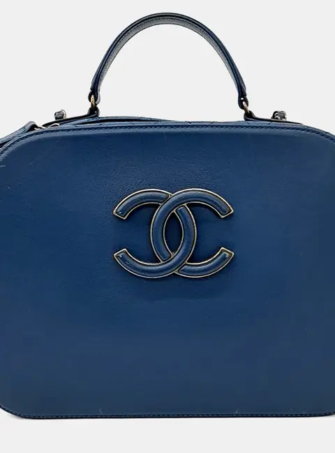 Chanel Blue Leather Tote and Shoulder bag