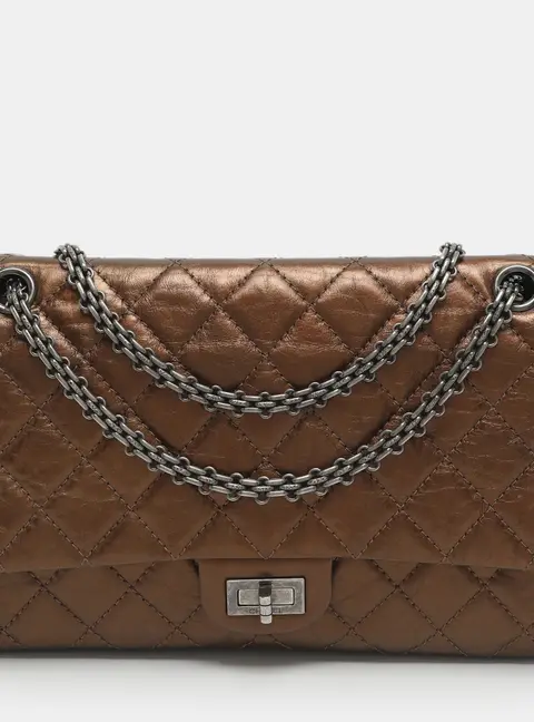 Chanel Reissue 226 Bronze Quilted Caviar Leather Flap Bag