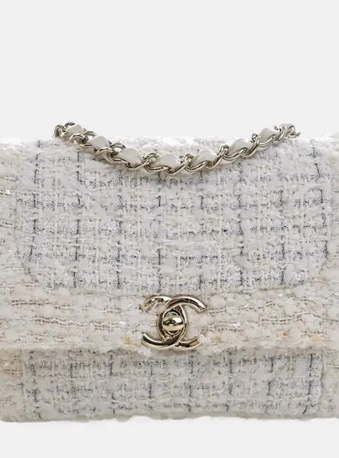 Chanel Square Classic Flap Mini Tweed Flap Bag