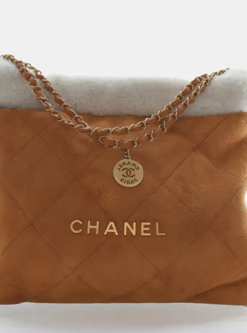 Chanel 22 Large Shearling Hobo Bag