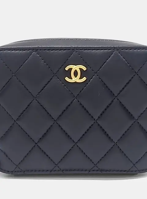 Chanel Golden Ball Mini Black Leather Camera Bag