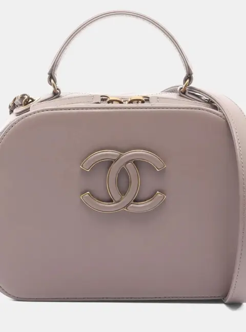 Chanel Matelasse Grey Lambskin Leather Shoulder Bag