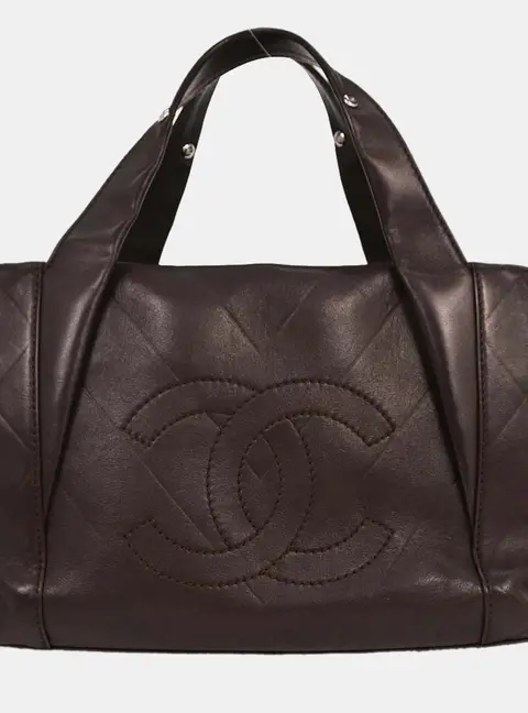 Chanel All Day Brown Lambskin Shoulder Bag