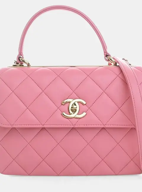 Chanel Trendy CC Small Lambskin Leather Top Handle Bag