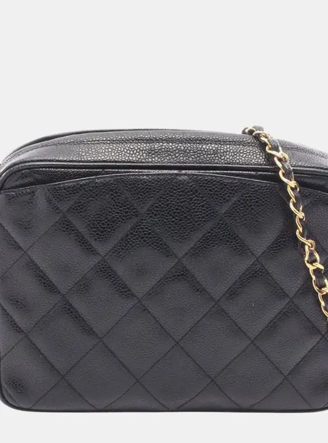 Chanel CC Quilted Caviar Camera Bag