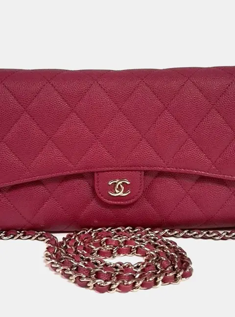 Chanel Wallet On Chain Mini Pink Caviar Leather Crossbody Bag