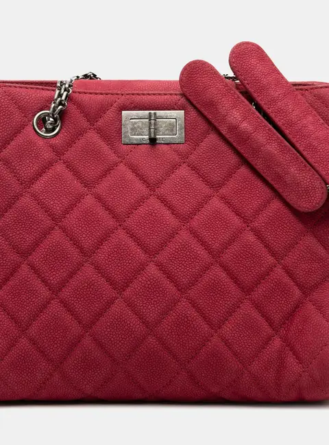 Chanel Reissue 2.55 Red Caviar Leather Shoulder Bag