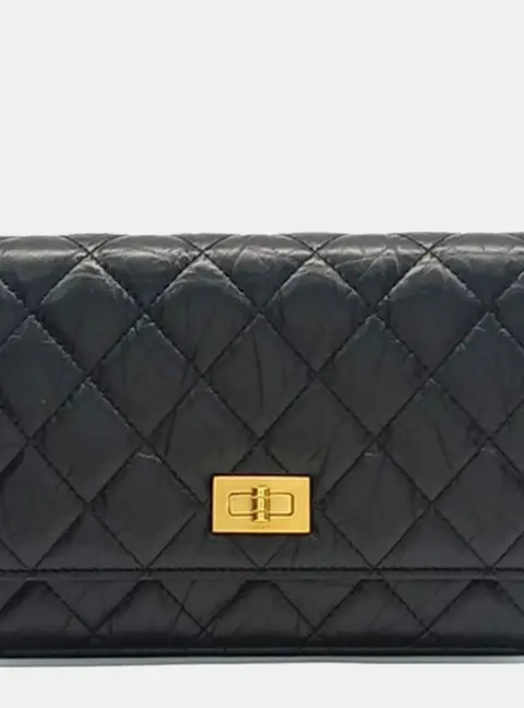 Chanel 2.55 WOC Mini Black Leather Crossbody Bag