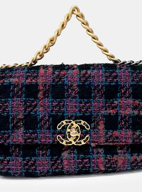 Chanel 19 Small Multicolor Tweed Flap Bag