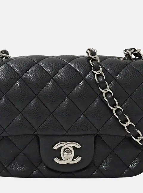 Chanel Flap XS Black Caviar Leather Shoulder Bag