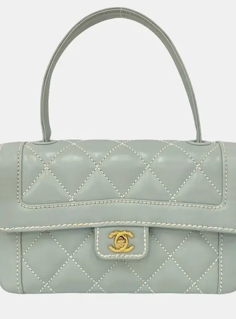 Chanel Coco Wild Stitch Leather Top Handle Bag