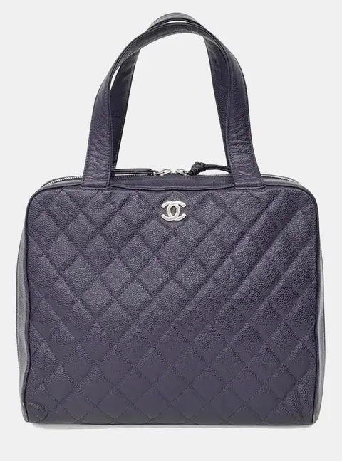 Chanel Caviar Purple Tote Bag