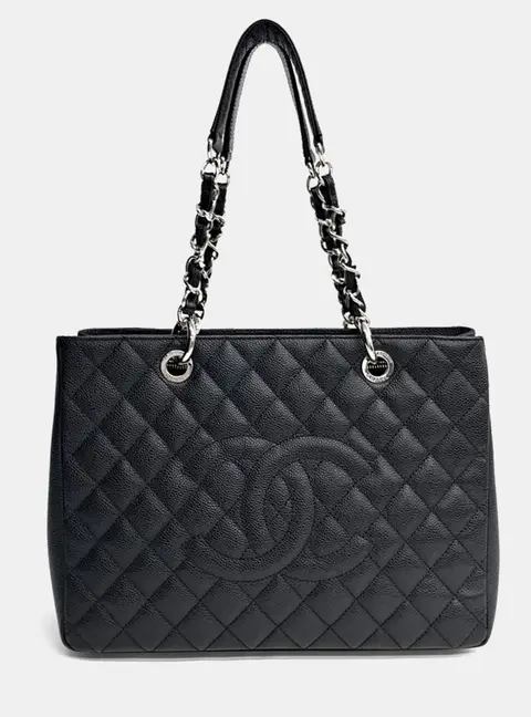 Chanel Black Leather Grand Shopping Bag