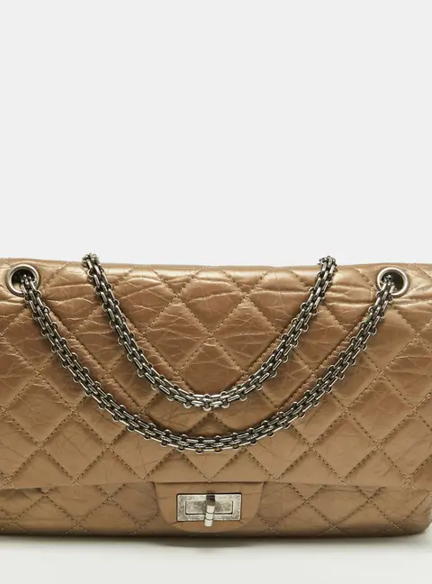 Chanel Reissue 2.55 227 Flap Metallic Quilted Leather Bag