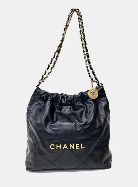 Chanel 22 Black Leather Bag 30