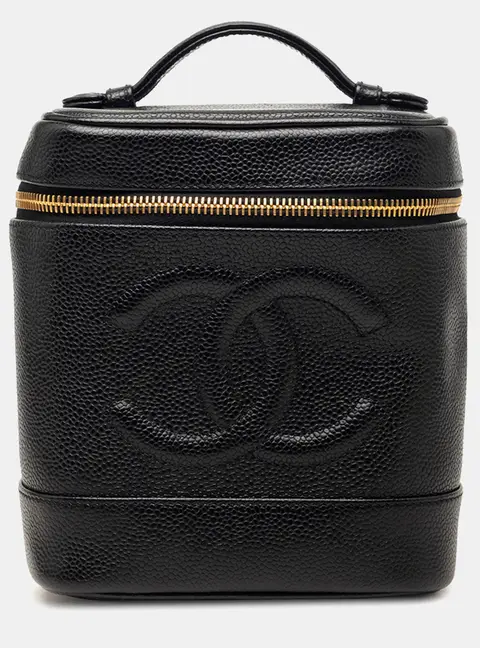 Chanel Black CC Caviar Vanity Bag