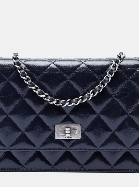 Chanel Reissue 2.55 Wallet on Chain Black Aged Calfskin Bag