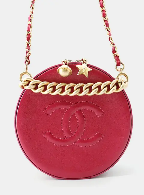 Chanel Round Small Pink Leather Shoulder Bag