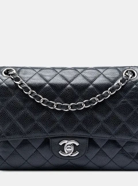 Chanel Medium Classic Flap Black Caviar Leather Shoulder Bag