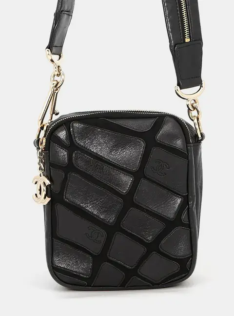Chanel Mini Shoulder Black Leather Crossbody Bag