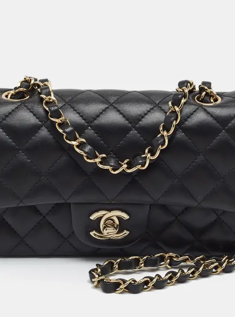 Chanel Classic Mini Rectangular Black Quilted Leather Flap Bag