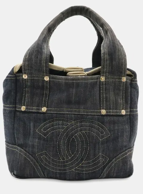 Chanel Sparkling Denim A31985 Blue Denim Tote Bag