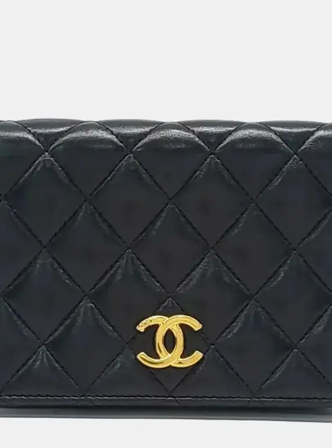 Chanel Charm Mini Black Lambskin Leather Crossbody Bag