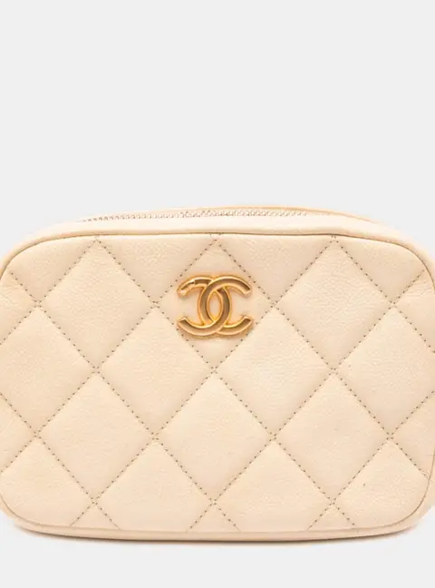 Chanel Chain Melody Small Black Caviar Crossbody Bag