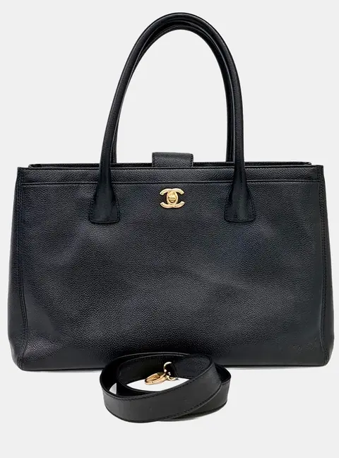 Chanel Black Leather Surfgrand Bag GHW