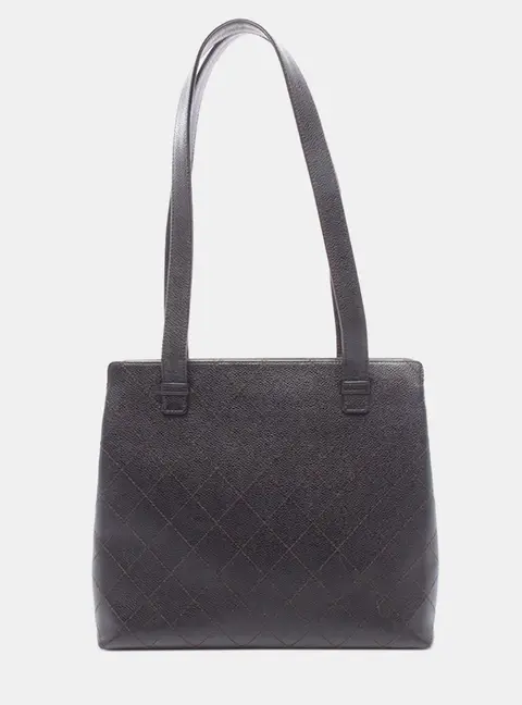 Chanel CC Caviar Wild Stitch Black Tote Bag