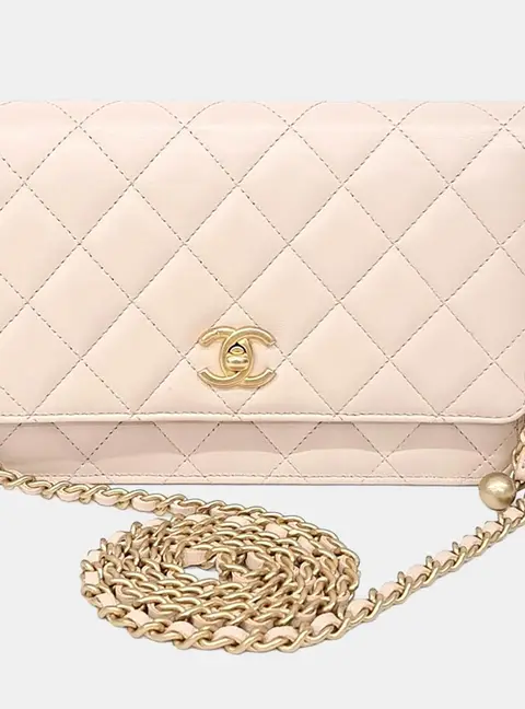 Chanel Wallet On Chain Mini Light Pink Lambskin Leather Crossbody Bag