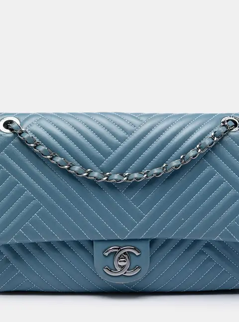 Chanel CC Crossing Flap Large Black Lambskin Leather Shoulder Bag