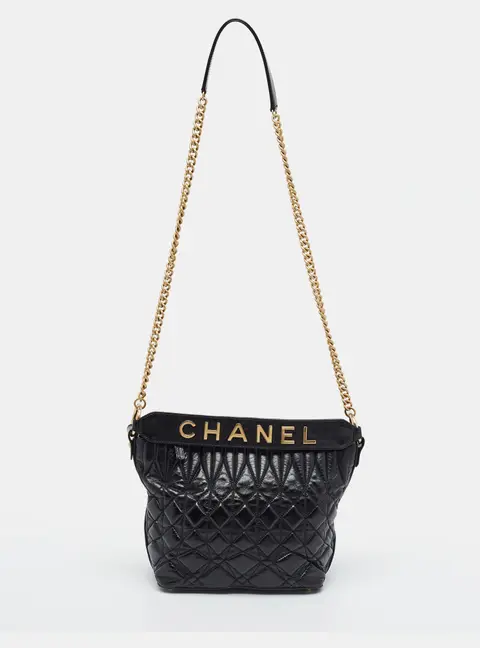 Chanel State of the Art Black Quilted Leather Hobo