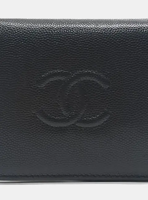 Chanel Black Leather Caviar Wallet