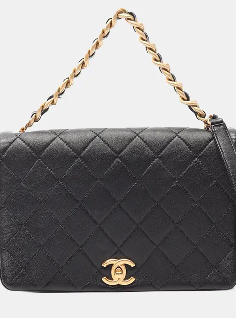 Chanel Fashion Therapy Medium Black Quilted Calfskin Shoulder Bag
