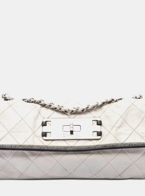 Chanel Quilted Lambskin East West Mademoiselle Flap Shoulder Bag