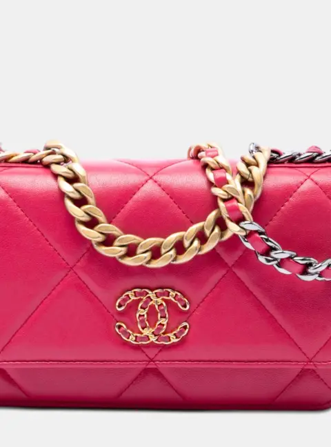 Chanel 19 Wallet on Chain Black Quilted Lambskin Crossbody Bag