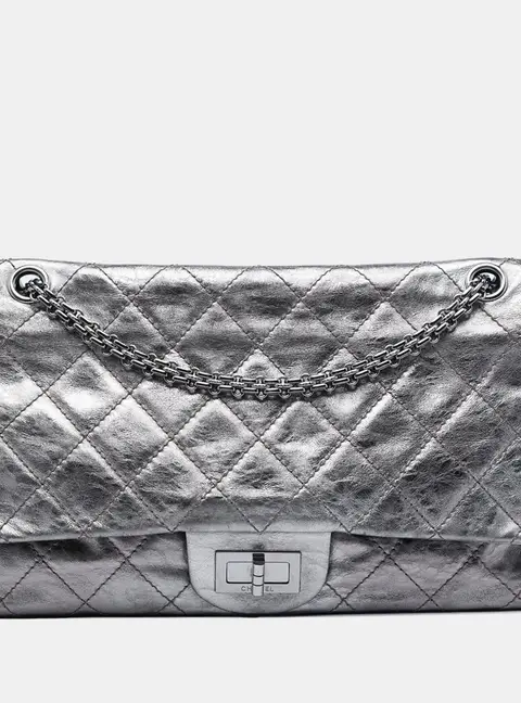 Chanel Reissue 2.55 227 Metallic Aged Calfskin Leather Double Flap Bag