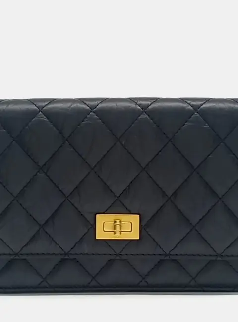 Chanel 2.55 WOC Mini Black Leather Crossbody Bag