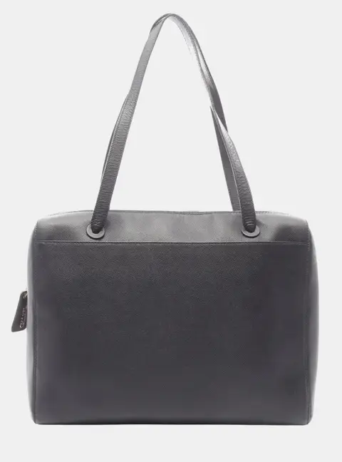 Chanel Vintage Caviar Skin Tote Black Grained Calfskin Shoulder Bag