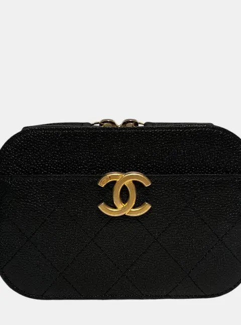 Chanel Affinity Belt Black Caviar Leather Belt Bag