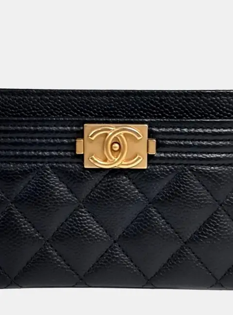 Chanel Caviar Boy Card Holder