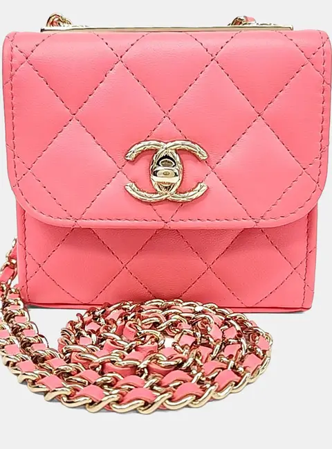 Chanel Pink Leather Trendy CC Mini Crossbody Bag