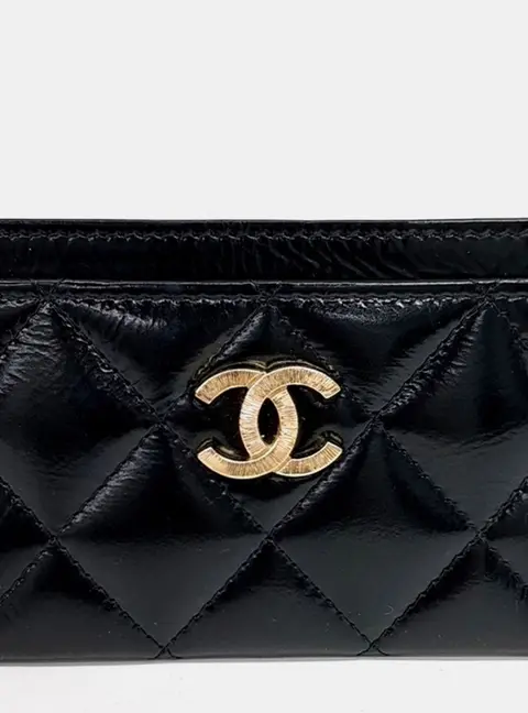 Chanel Black Leather card wallet