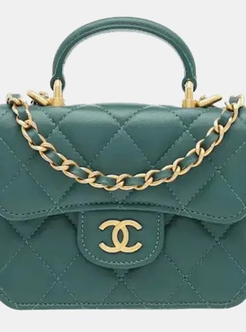 Chanel Top Handle Chain Flap Mini Bag
