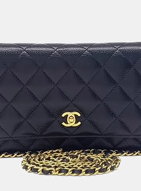 Chanel Wallet On Chain Mini Black Caviar Leather Crossbody Bag